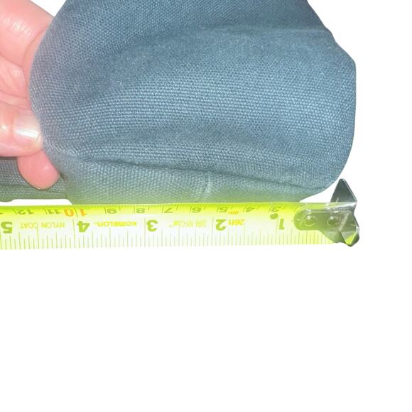 Hearth & Hand with Magnolia Canvas Tote Bag Navy with Tan Straps Large Carryall - Picture 13 of 13